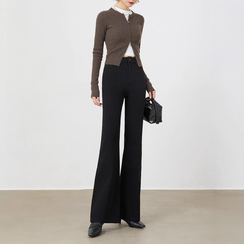 Big Sale Price! Supermodel Pants Four-Way Stretch Black Jeans That Don’T Stick to the Legs_High-End Straight-Leg Pants 573 Big Sale Price! Supermodel Pants Four-Way Stretch Black Jeans That Don’T Stick to the Legs_High-End Straight-Leg Pants 573