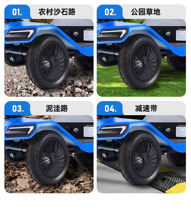 Luxury Folding Three-Wheeled Electric Scooter for the Elderly, Four-Wheeled Electric Mobility Scooter for Disabled People, Long-Range Electric Vehicle