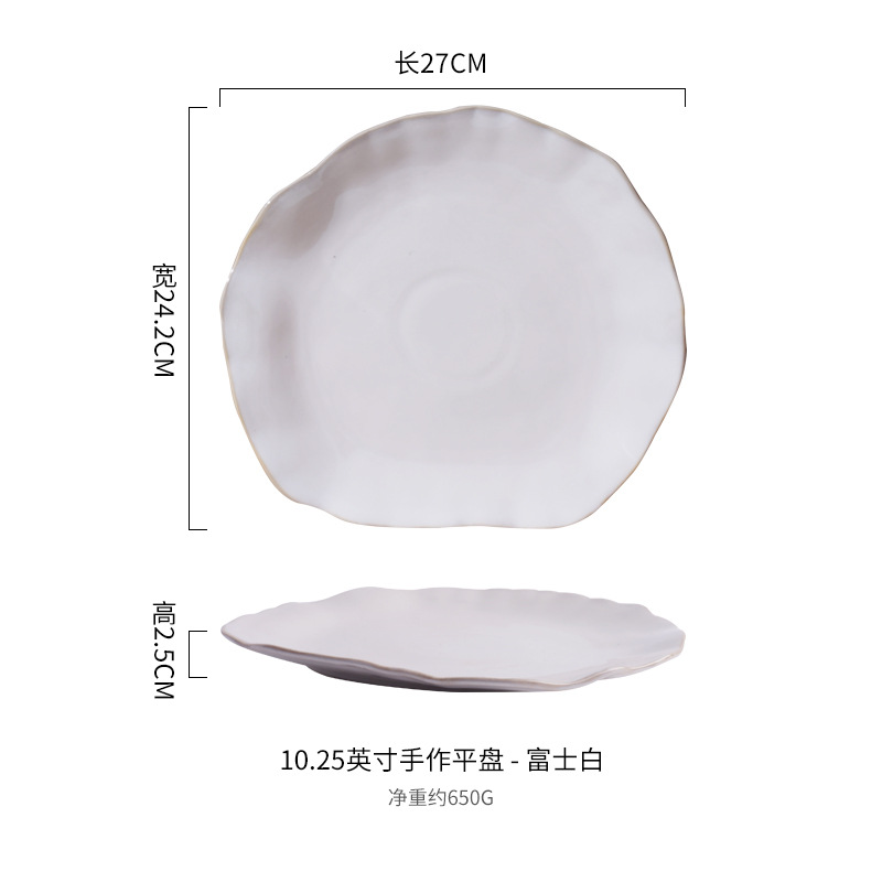 Hogar horno de estilo Japonés vajilla de porcelana de hueso creativo restaurante de estilo Nórdico Hotel irregular plato de cerámica plato conjunto