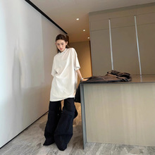 版本BL家新款五金配饰穿孔做旧短袖T恤宽松版型男女同款T潮流新品