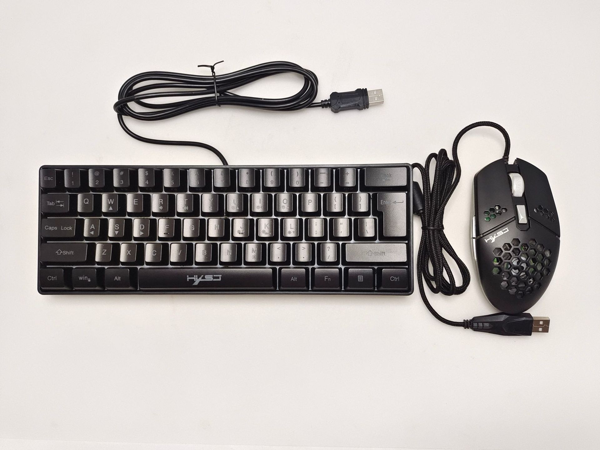 Set tastatură iluminată cu fir cu 61 de taste, mouse cu orificiu pentru ventilator, tastatură pentru jocuri de birou_voghion.com