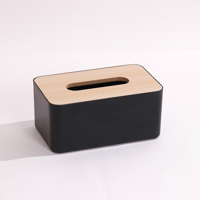 リビングルームデスクトップ和風竹と紙のティッシュボックスプラスチックシンプルなティッシュボックスクリエイティブ家庭用多機能収納紙箱|undefined