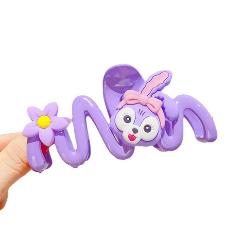 Sanrio Strawberry Bear Shark Clip Strawberry Bear Shark Clip Cute Cartoon Girl Back of Head Hair Style Sweet Girl Hair Accessory