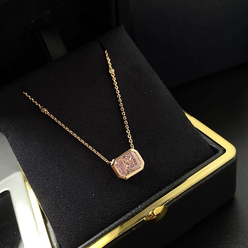 Fashion Geometric Copper Inlay Zircon Pendant Necklace 1 Piece