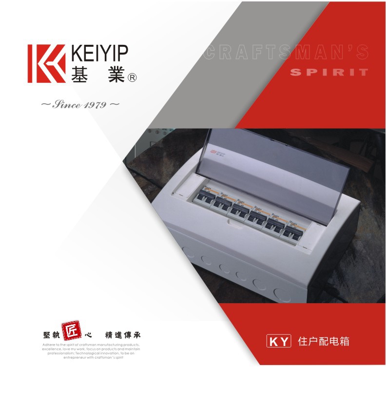 基业住户家装配电箱TPMS(R)系列豪华型塑料盖弧形面盖防火阻燃箱