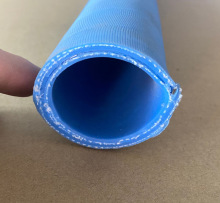格雷特 藍色 SP60 鋼絲纏繞導電阻燃防靜電硅膠管布紋