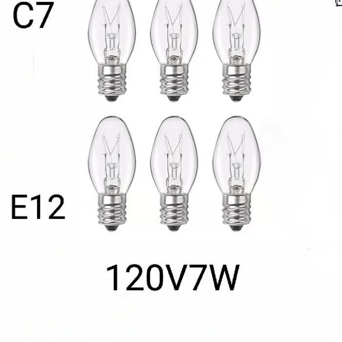 Ночник C7 с плоской головкой, стандарт США E12, 120В 7Вт