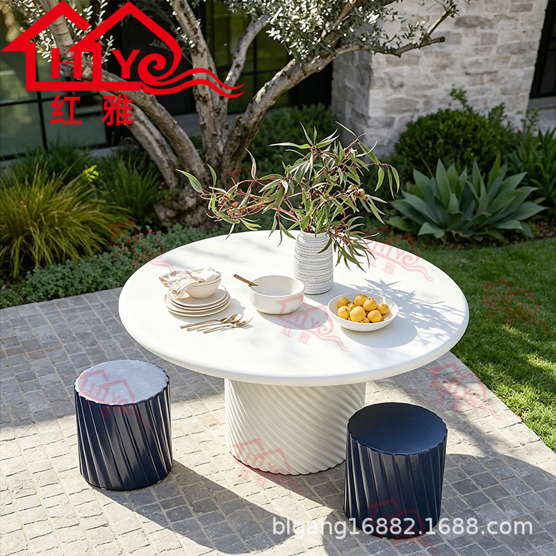 Directly from the manufacturer, fiberglass outdoor table and chair set for hotel courtyards, guesthouses, and terraces, waterproof leisure dining table and chair set Directly from the manufacturer, fiberglass outdoor table and chair set for hotel courtyards, guesthouses, and terraces, waterproof leisure dining table and chair set