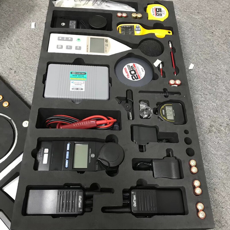 Anti-static color eva liner high density shockproof packaging foam inner holder tool box flocking eva lining