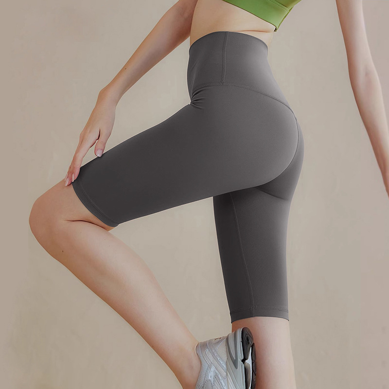 Five-point Yoga Pants Summer Thin High Waist Hip-lifting Peach Running Shorts Women's Suit Fitness Clothes Riding Pants