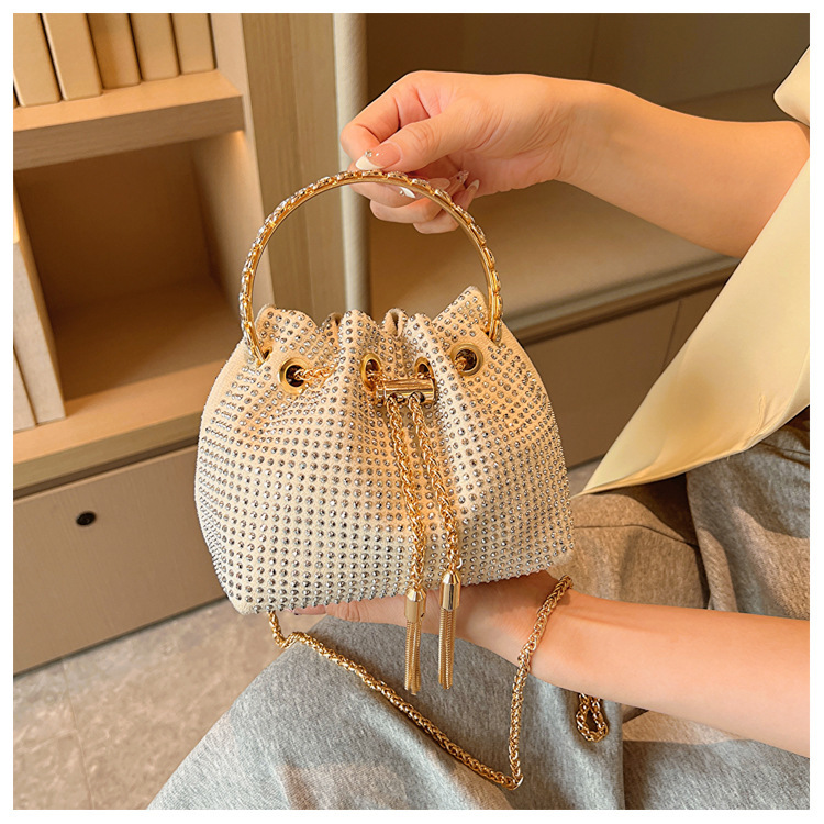 270g Weight Polyester Lining Material Sewing Thread Fashion Element String Closure Type Single Shoulder Strap Strap Type Evening Bag Bags Type Party, Shopping Occasion Pu Leather Material Solid Color Pattern All Seasons Season Women's Gender Streetwear Style Bucket Shape Medium Size Women's Medium Pu Leather Solid Color Streetwear Sewing Thread Bucket String Evening Bag 31