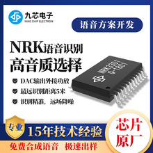 九芯电子元器件离线语音识别芯片AI智能人声IC控制播放NRK3301