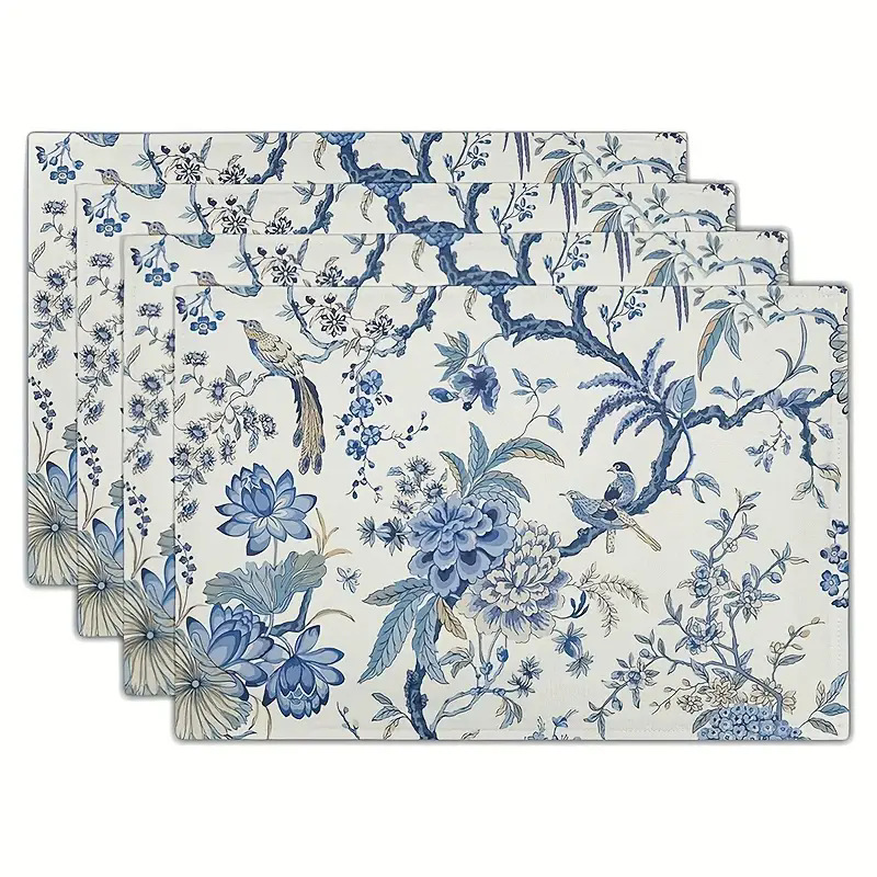 Transfronterizos lino almohadilla de mesa Aliexpress TEMU Amazon almohadilla de mesa cuadrada búfalo rojo almohadilla de Navidad Día de la Independencia