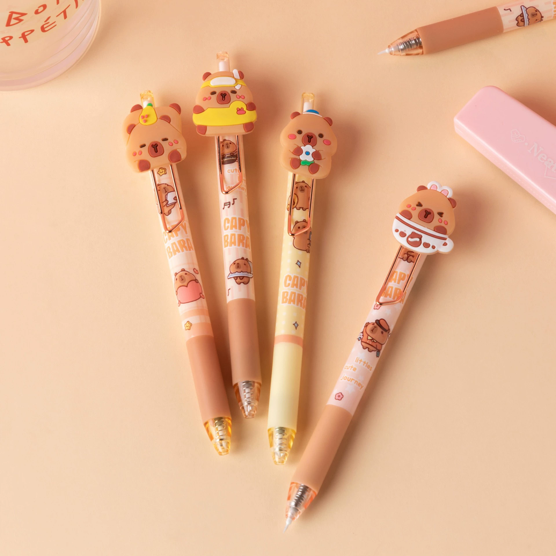 Kapibala ceramic engraving pen creative press type cute high-value DIY student handbook art fine pen safe