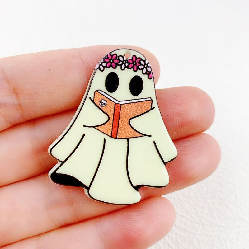 クロスボーダーの人気アクリル両面プリントカラーゴーストハロウィンシリーズはDIYアクセサリーのペンダントを飾ります。|undefined