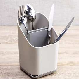 跨境简约厨房筷子筒 家用沥水透明置物架刀叉勺收纳盒筷子整理盒