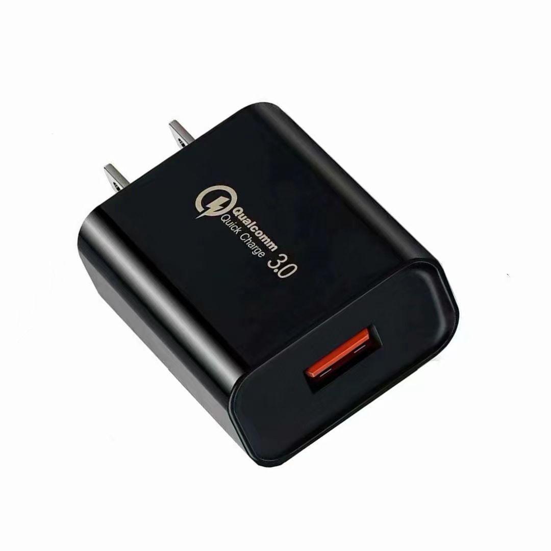 批发无线充配头快充18W快速充电器 单口USB接口QC3.0快充充电器