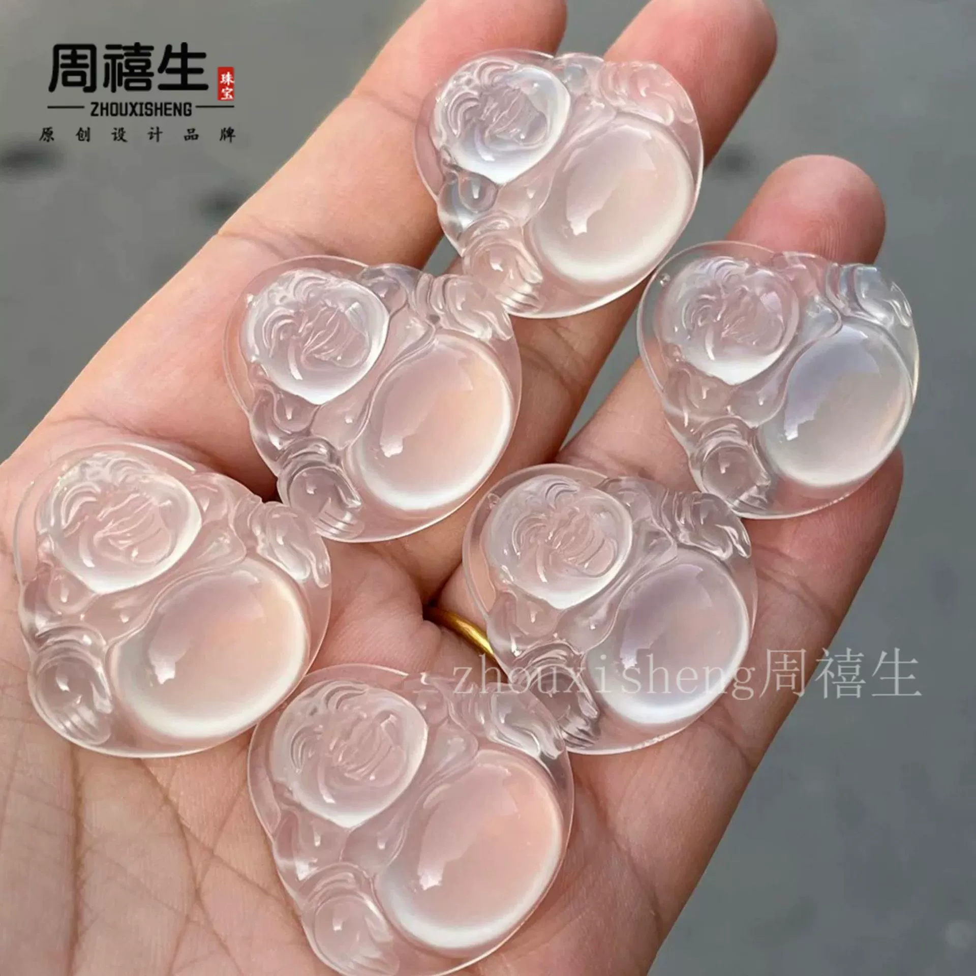 Натуральный агат Будда кулон Халцедон Майтрейя Будда Нефритовое ожерелье