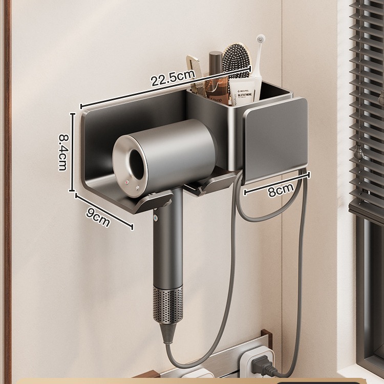 cross-border hair dryer rack punch-free toilet hair dryer rack bathroom hair dryer bracket storage rack