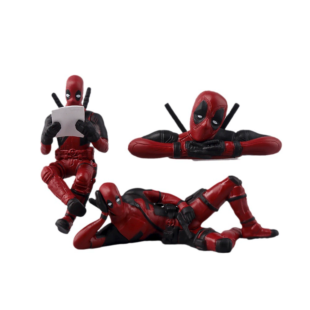 Союзом мести Мини Дэдпул качает приводы Creative Car Doll Blind Gacha Sitting Deadpool Desktop Swatings