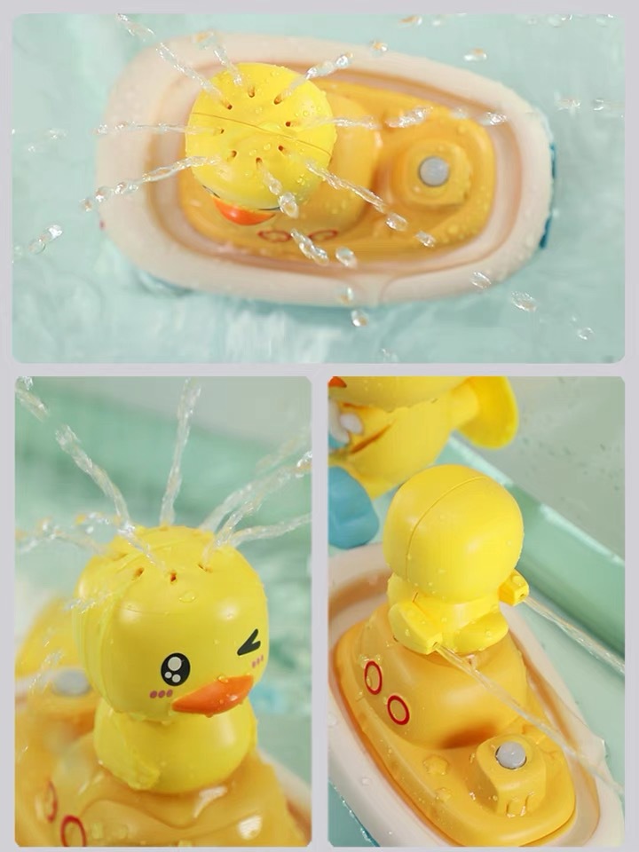 跨境新品 儿童戏水玩具电动旋转喷水小鸭子花洒 宝宝浴室洗澡玩具详情24