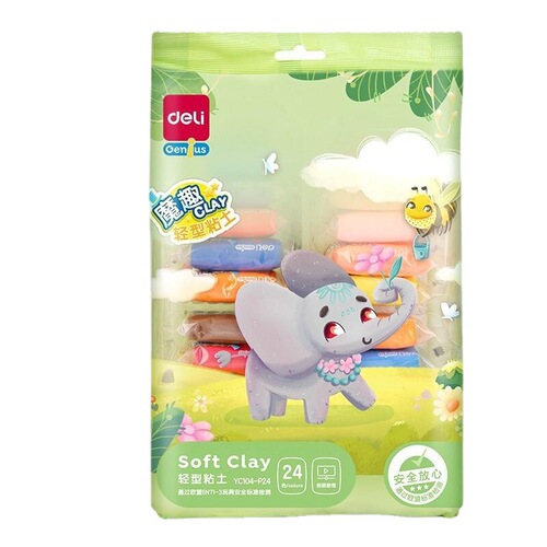 Deli light clay wholesale YC104 series 36 colors 24 colors 12 colors mud plasticine children's handmade clay