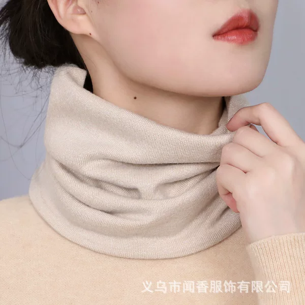 Classic Simple Pure Color Soft Imitation Cashmere Knitted Scarf Multi-Functional Warm Neck Protector Neck Scarf Fashionable Versatile Scarf