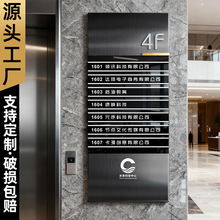 不锈钢楼层索引牌酒店写字楼办公室电梯可更换导向指引标志标识牌
