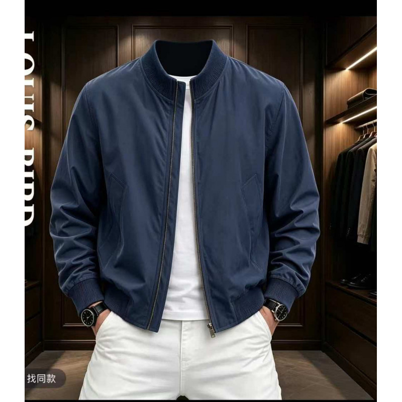 2026 American retro pilot jacket, men's autumn collection, oversized short style, stand-up collar, stylish and cool, regular shoulder fit, baseball jacket