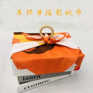 Mid-Autumn Festival new rabbit gift box bag towel wooden ring hand gift portable candy box wrapped cloth wind LV Fu wholesale