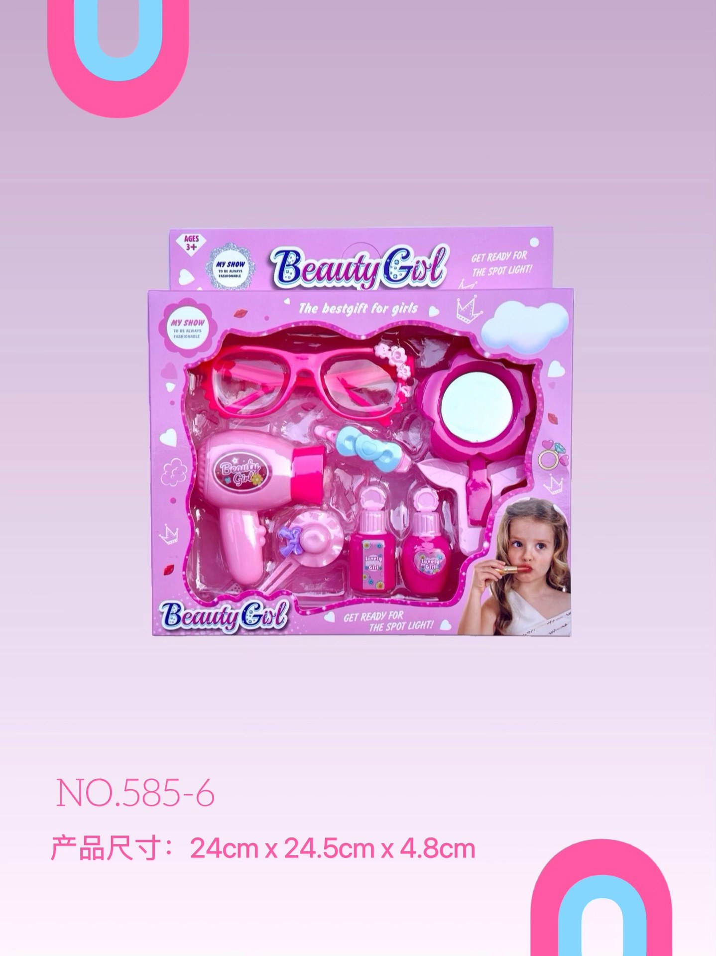 Simulación de juegos de juguetes y accesorios para el hogar, secador de pelo, peluquería, maquillaje, permanente, tocador, juego de juguetes, regalo image 11