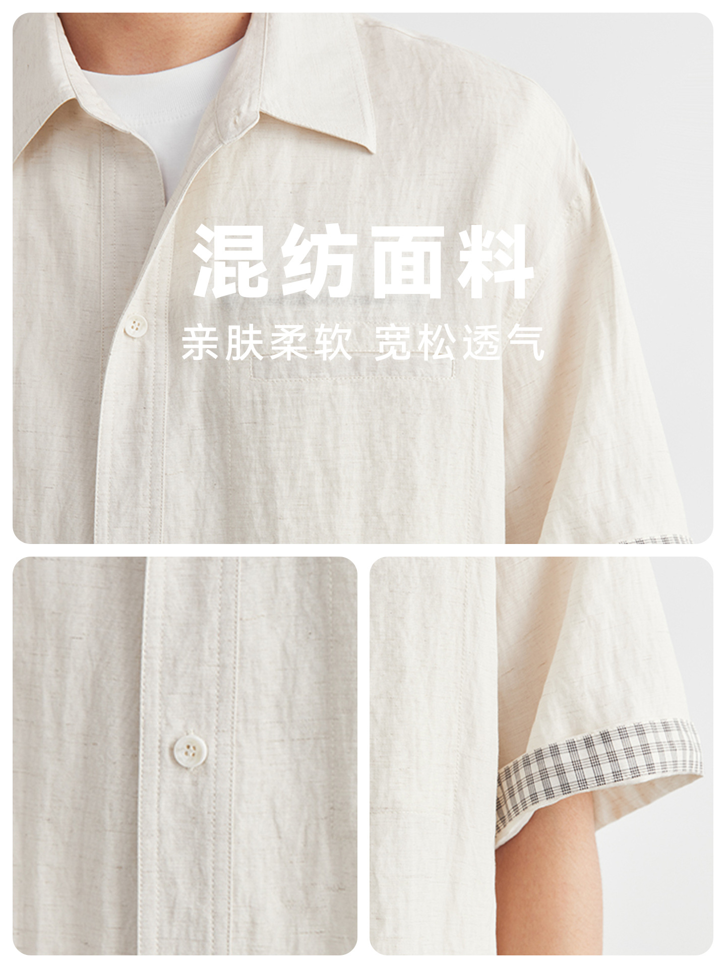 Bộ đồ thể thao nam áo sơ mi ngắn tay kèm quần short chất liệu Tencel mát lạnh — đen