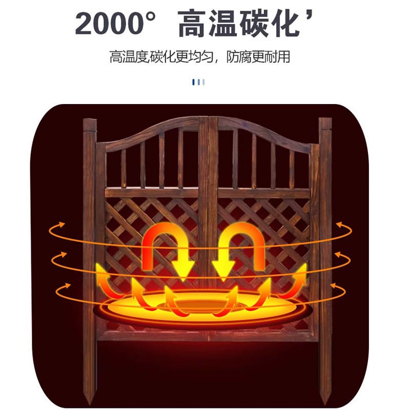 Puerta de valla patio pequeño patio al aire libre puerta de madera corrosiva valla doble puerta de valla jardín puerta de rejilla de madera