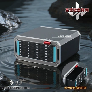 铄捷 三角洲游戏周边 高速磁盘阵列收纳盒大红模型玩具摆件3d打印