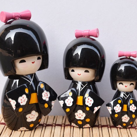 Set of black plum blossoms