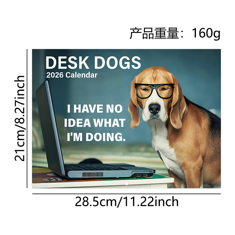 2026年カレンダー 美しい場所でうんちをする犬 黄色い犬のうんち壁掛けカレンダー|undefined