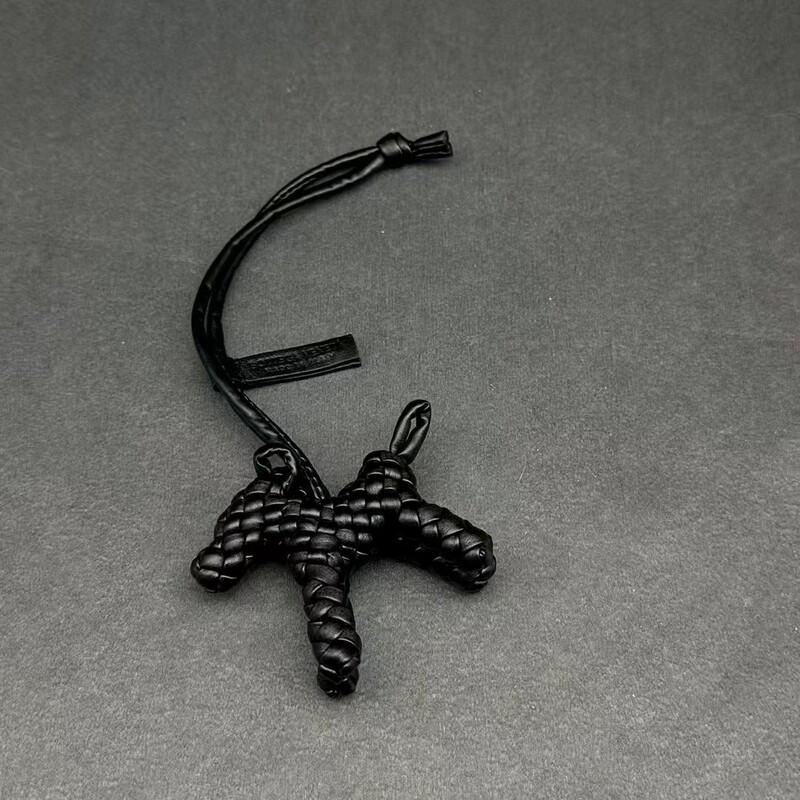 Bv Bottega Veneta Puppy Bag Charm Imported Pu Handmade Woven Accessory High-End Fashion Cute Bag Charm