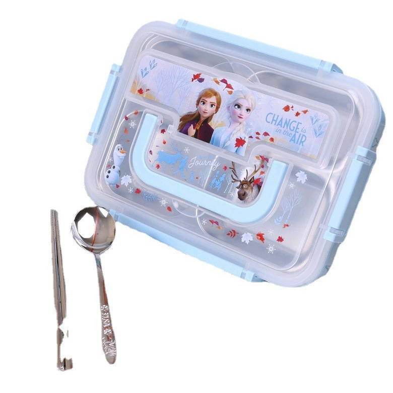Tableware for feeding for students, lunch box, moisturizing capacious thermos, “Frozen”, material