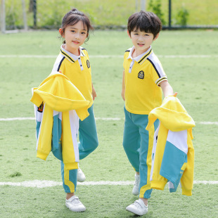 Kindergarten Clothing First-grade Primary School Students' Class Clothing Four-piece Children's School Uniform Sports Suit Spring and Autumn Sportswear