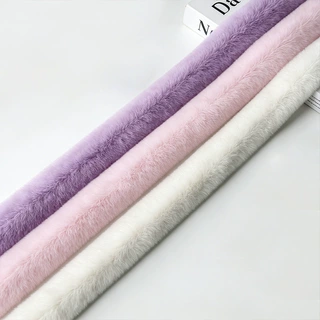 定制仿兔毛平条汉服唐装花边毛领包边条旗袍披肩斗篷彩色毛绒条