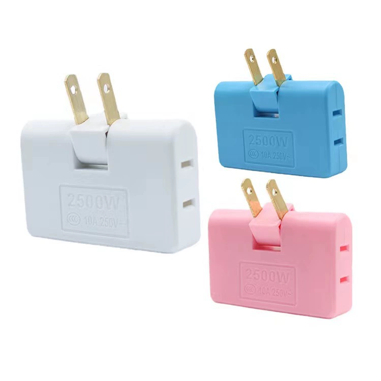 One to three converter 2 to 6 multi-function dropshipping 180 degree rotating plug against the wall convenient two plug plug