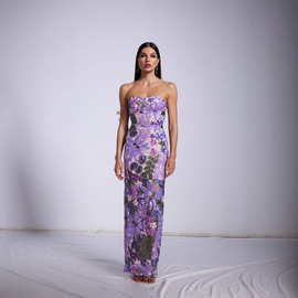 宴会晚礼服2026重工刺绣亮片抹胸一步裙修身性感显瘦开衩长裙礼服