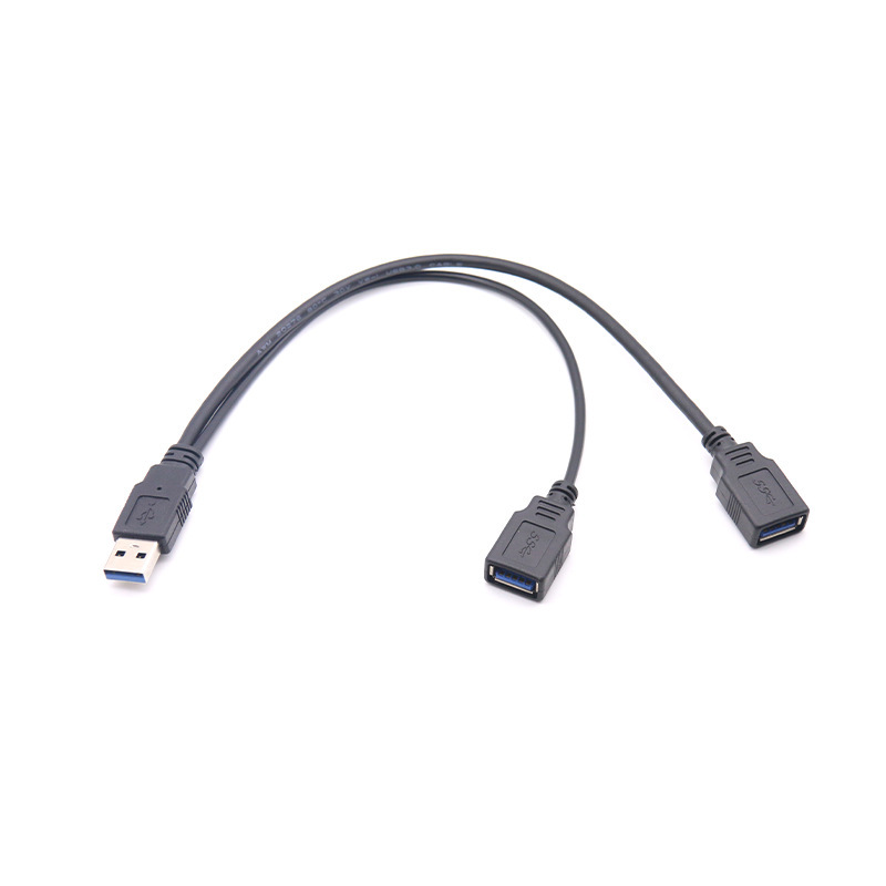 クロスボーダーUSB3.0延長線USB一分二データ線一公転二母一引二充電可能伝送|undefined