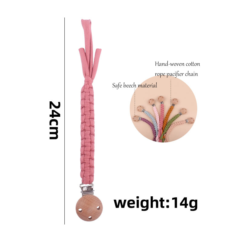 Bebé suministros Haya pezón clip DIY bebé creativo hecho a mano algodón tejido pezón cuerda anti-gota cadena