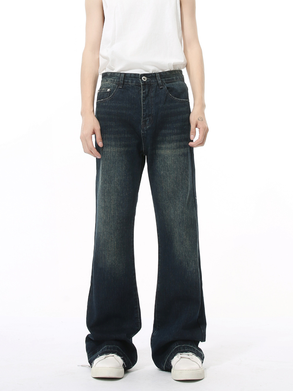 MTLCLOTHES Hombres| Nuevos productos de otoño coreanos retro delgado vibe jeans casuales