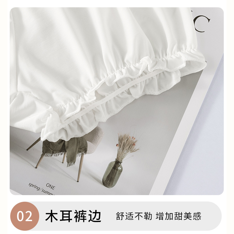 Pantalones de seguridad de linterna de seda de hielo para mujer, estilo fino de verano, pantalones de calabaza anti-desplazamiento, pantalones cortos de alta elasticidad, pantalones de seguridad para mujer