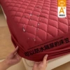 Diamond Check Waterproof Sheet-Burgundy