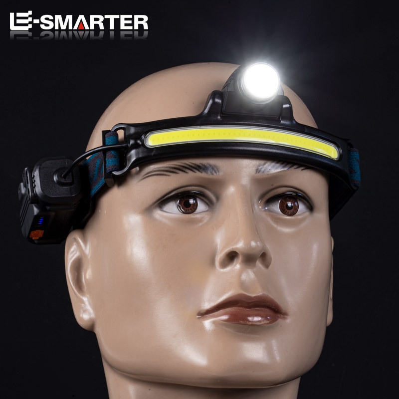 Linterna frontal mini COB con sensor de gestos – Multifunción, ideal para pesca y aventura