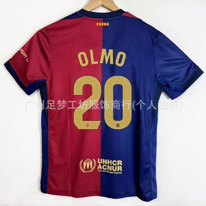 2425 バルセロナ ホーム ジャージ No. 19 ヤマール サッカー ジャージ No. 8 ペドリ 6 ガビ No. 9 レヴァーン プリント|undefined