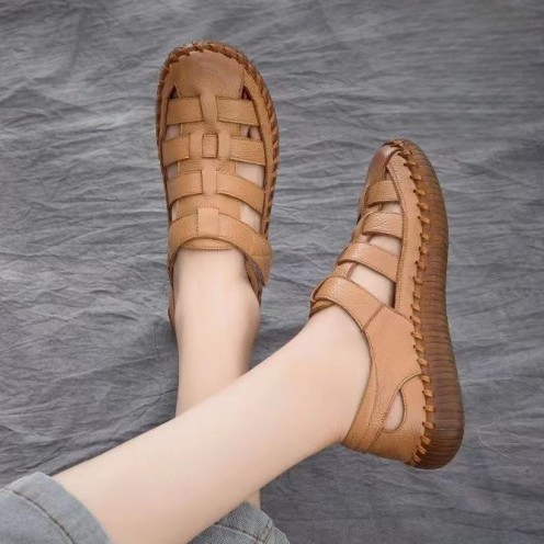 2026 nuevo verano de tendón suave sandalias madre con suela gruesa cómoda zapatos agujeros transpirables sandalias antideslizantes